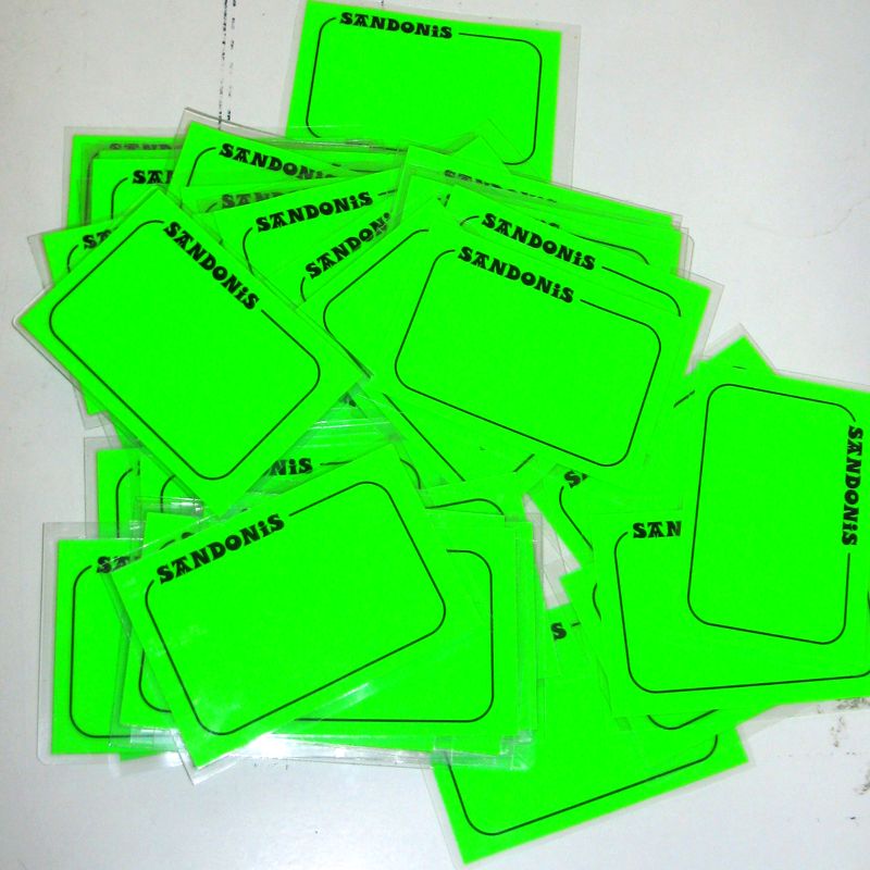 Adhesivos en vinilo fluorescente