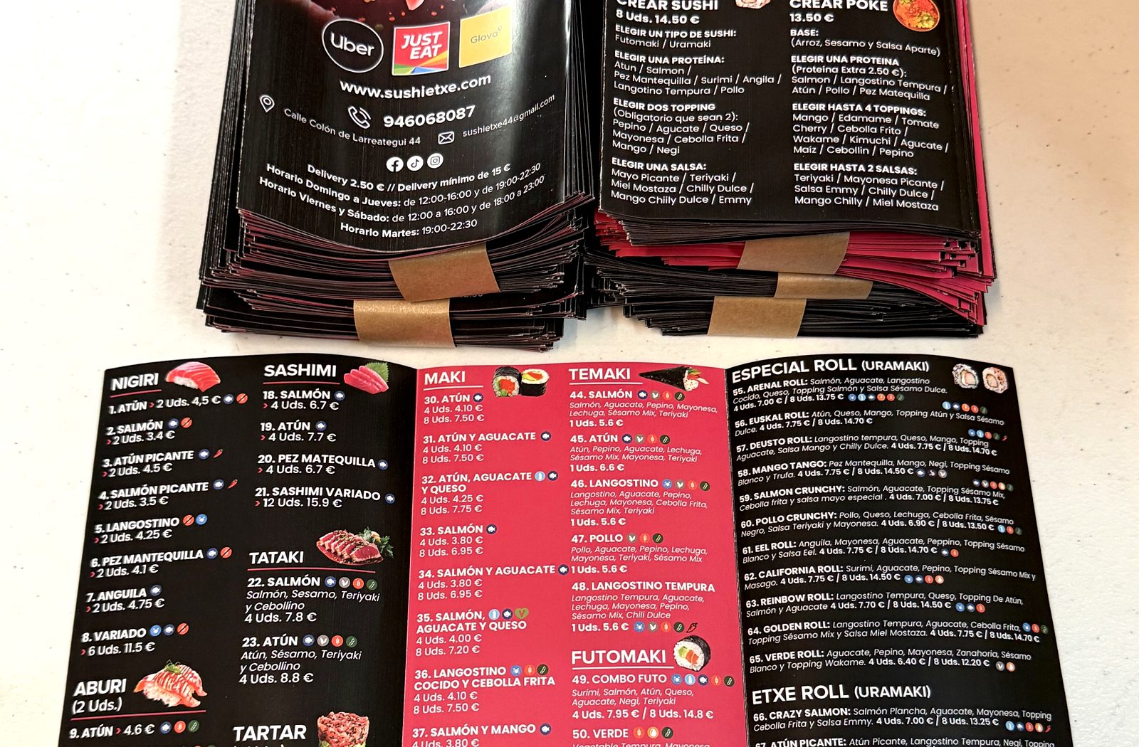 Cartas y Menús
