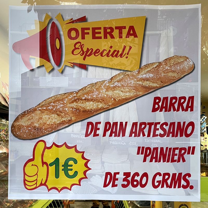 Cartel de oferta para comercio