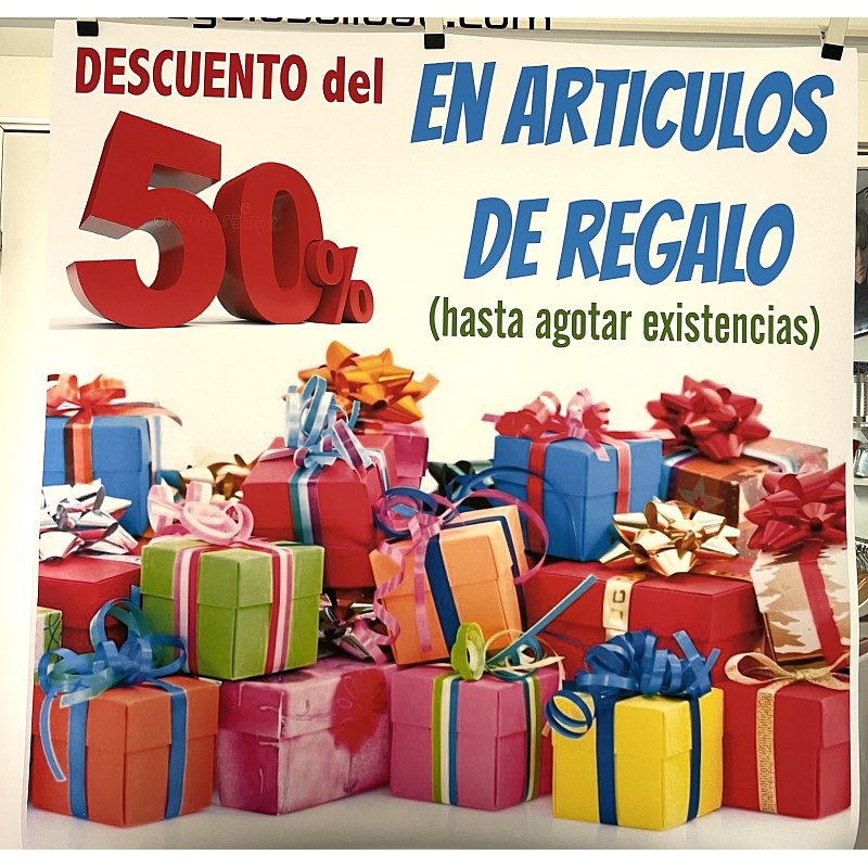 Cartel para tienda de regalos