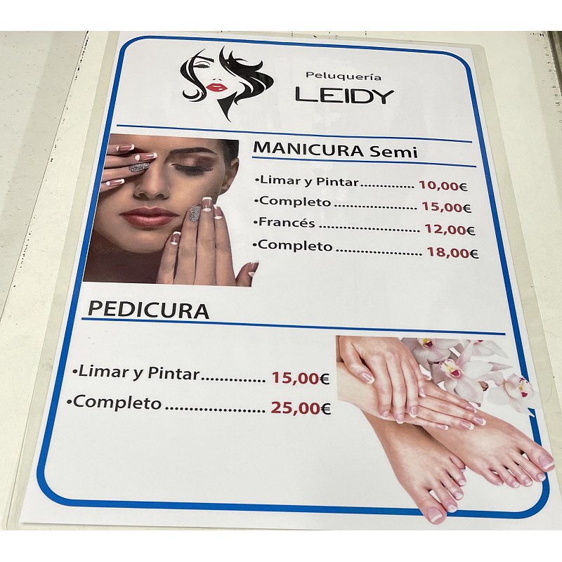 Cartel para peluquería