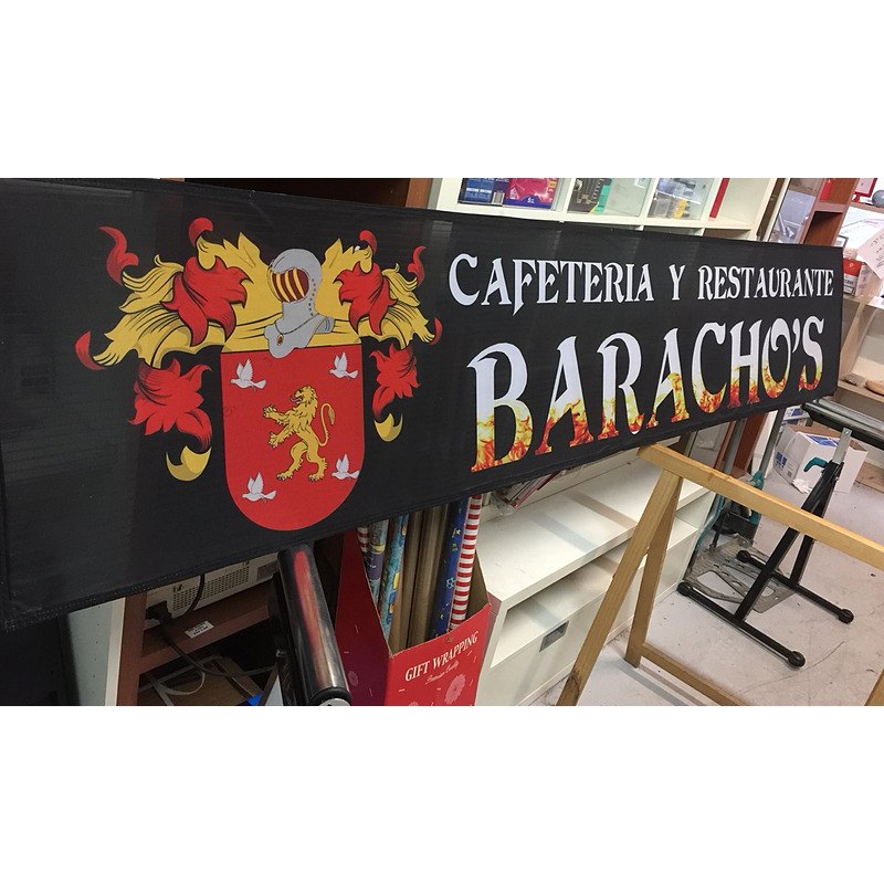 Pancarta para interior de cafetería.