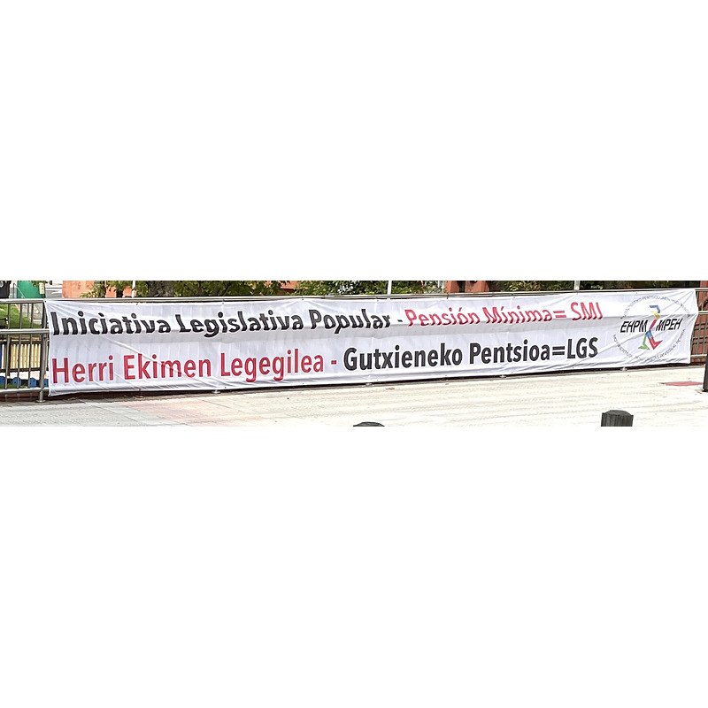 Pancarta de 9 metros de Asociación de pensionistas.