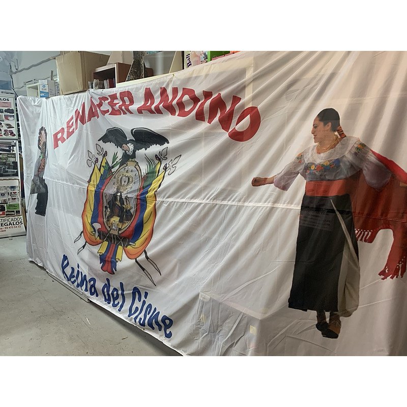 Pancarta para Renacer Andino.