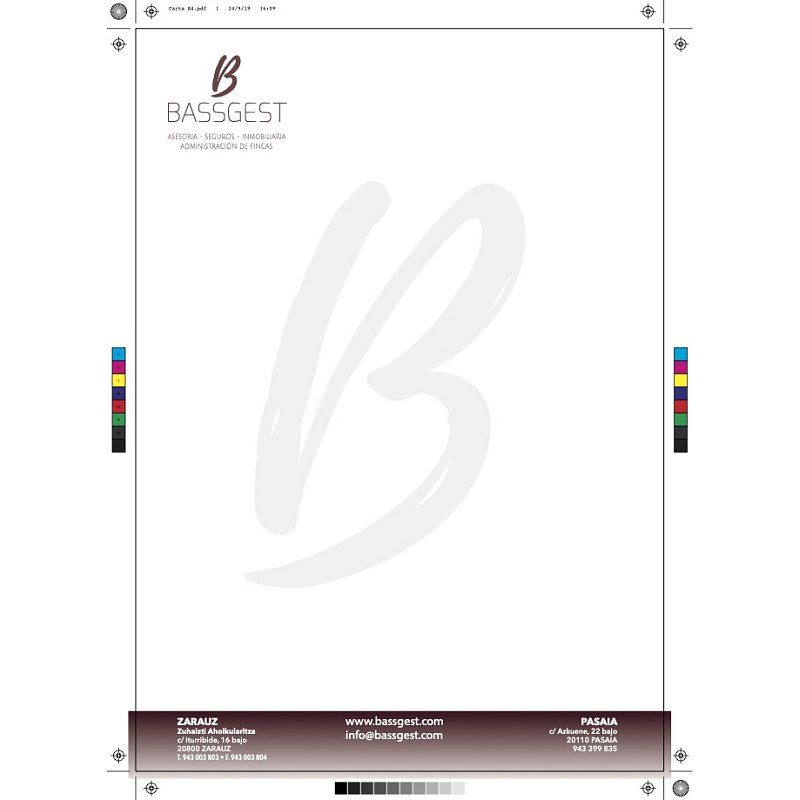 Otro modelo de papel para cartas para gestoria  Bassgest
