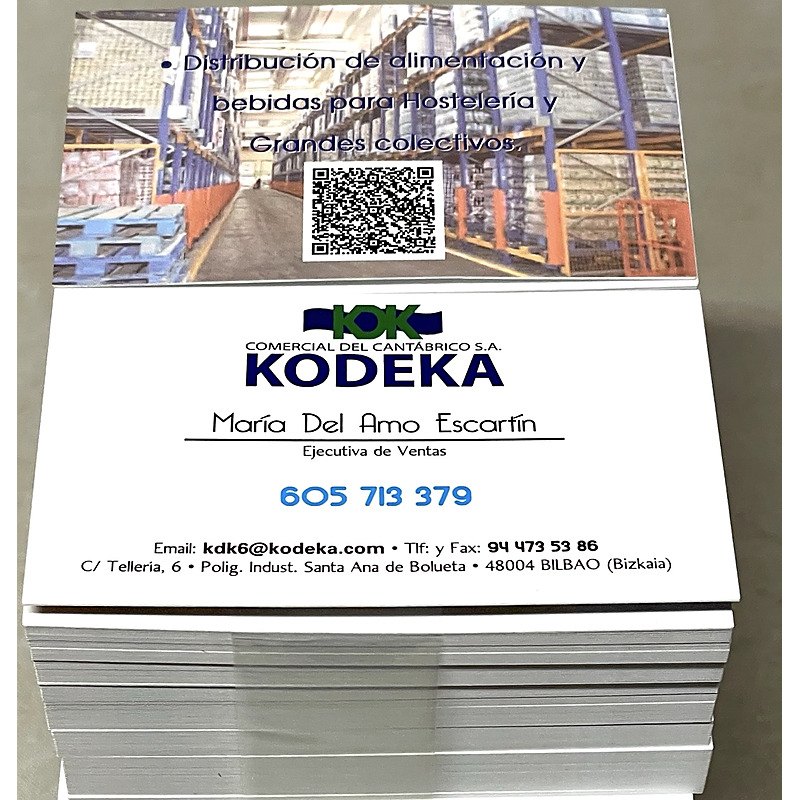 Tarjetas para Distribuciones Kodeka.