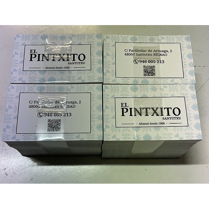 Tarjetas para el bar El Pintxito de Santutxu