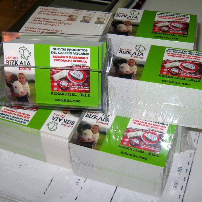 Tarjetas para Bizkaia Esnea