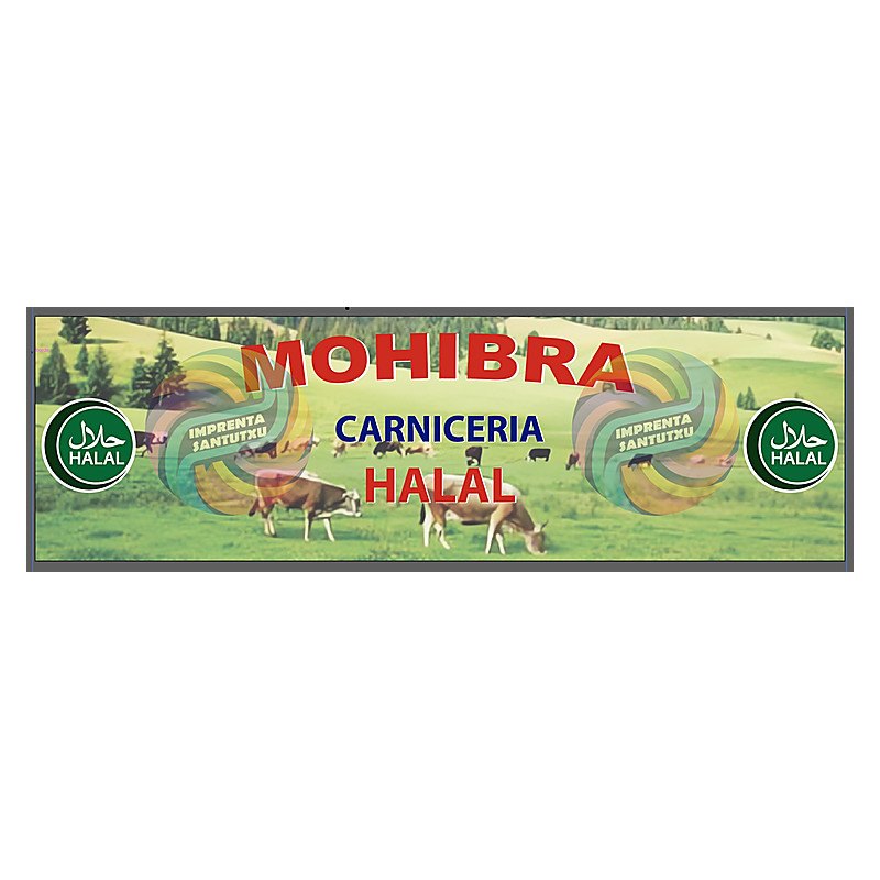 Vinilo impreso para carnicería.