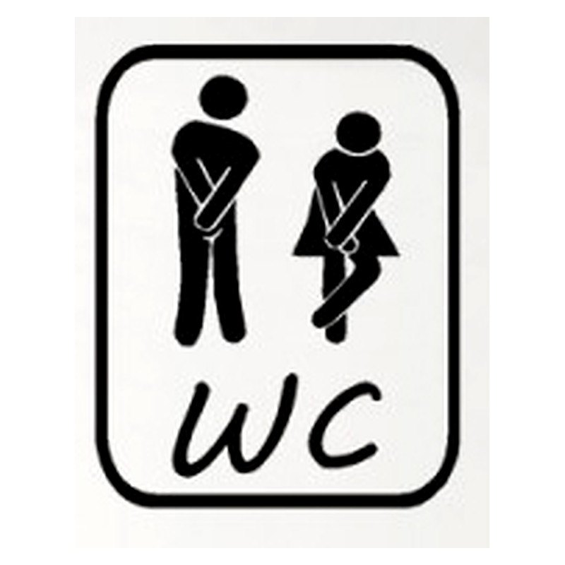 Vinilo para puerta de WC en vinilo de corte.