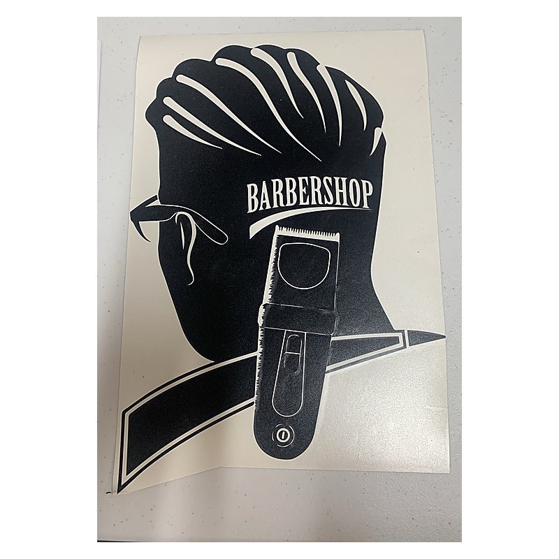 Vinilo para barbería 2 en vinilo de corte.