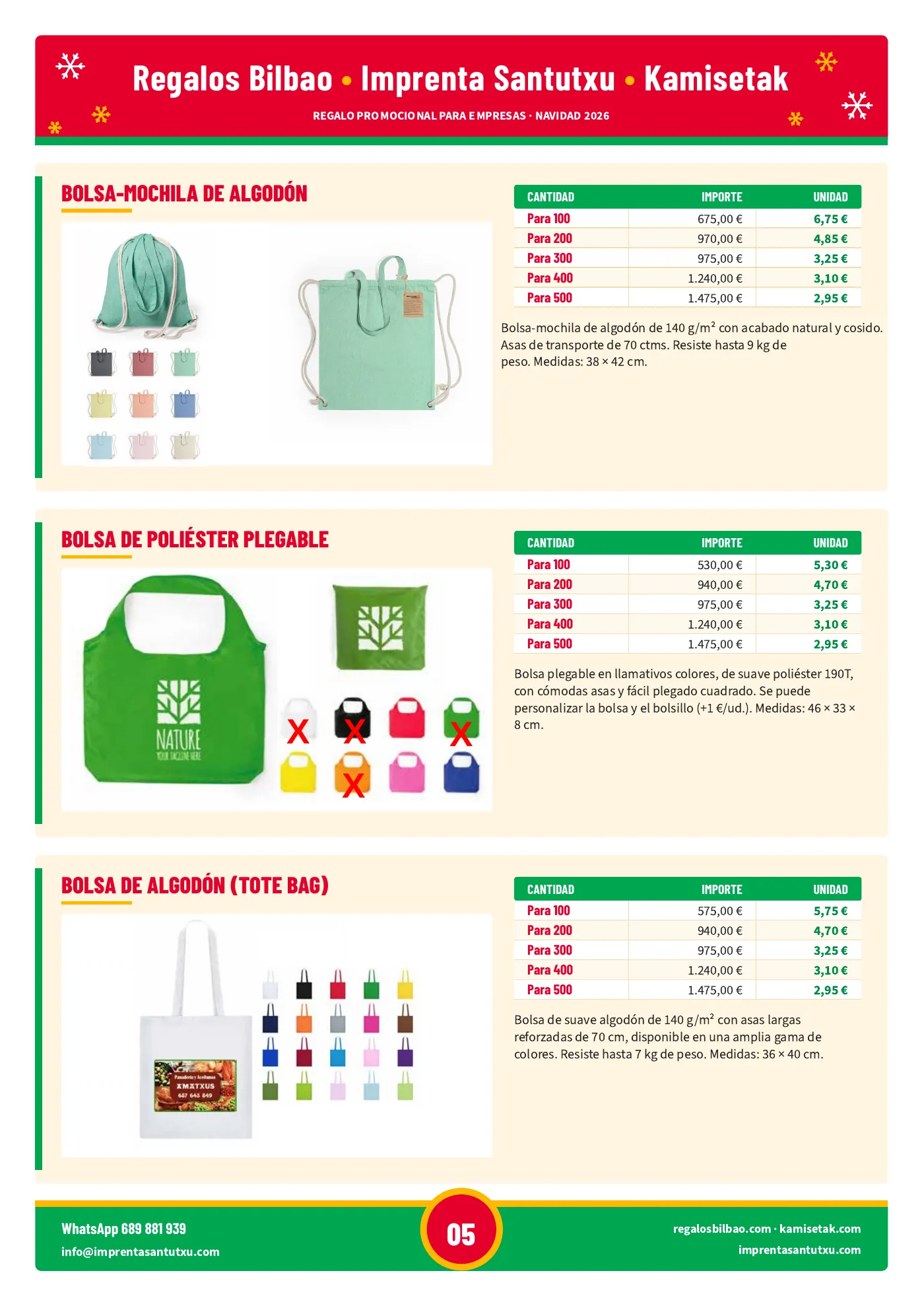 Página 5 del catálogo: Bolsas