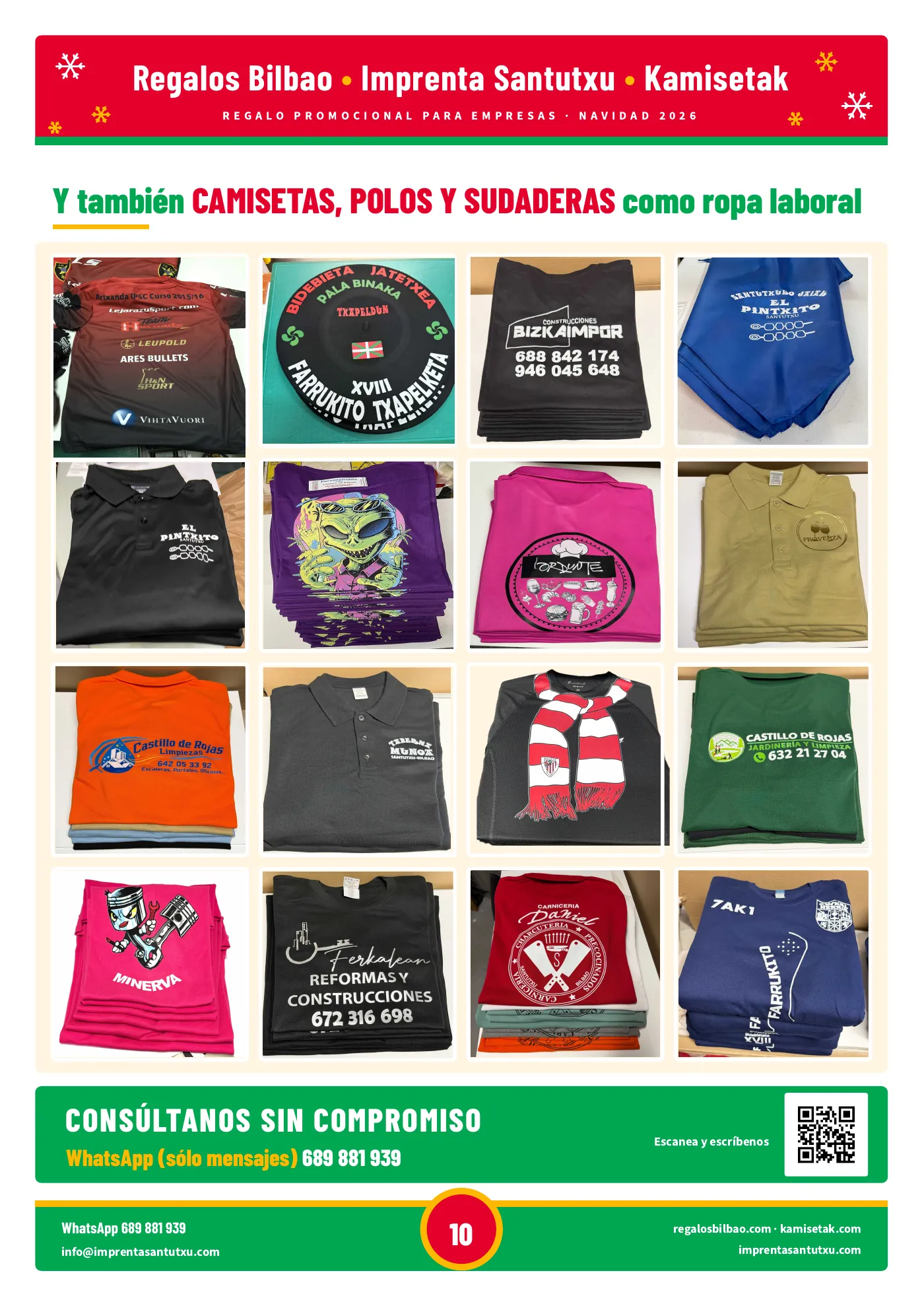 Página 10 del catálogo: Camisetas, polos y sudaderas como ropa laboral